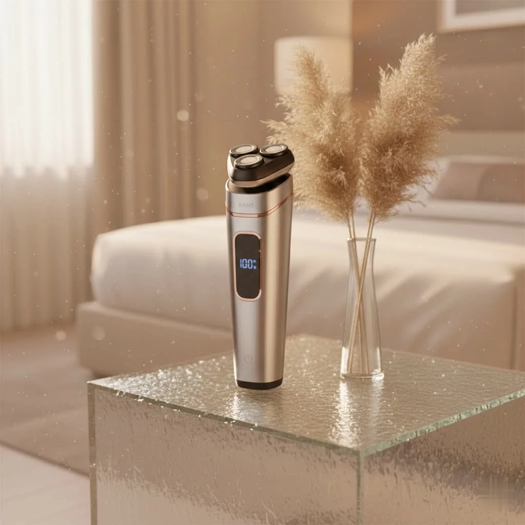 Philips Norelco electric shaver with three rotary heads