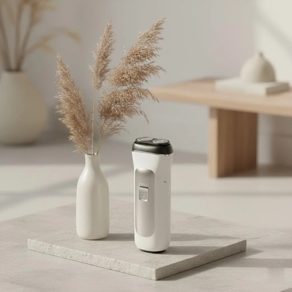 Electric shaver for sensitive skin with protective foil